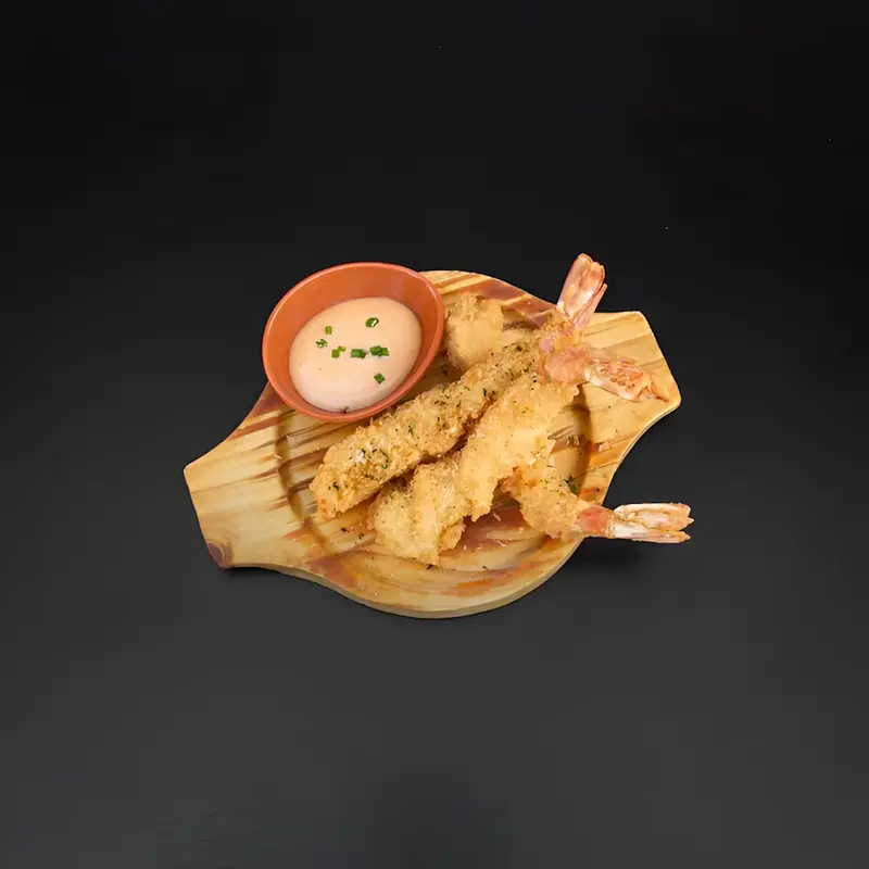 Ebi fry — langostino en panko con salsa sweet chilli