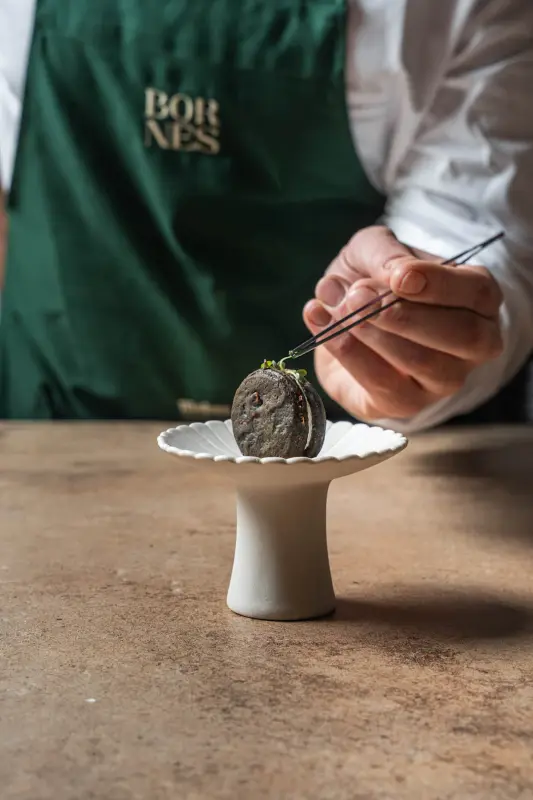 Oreo de higo, sobrassada y queso de Maó